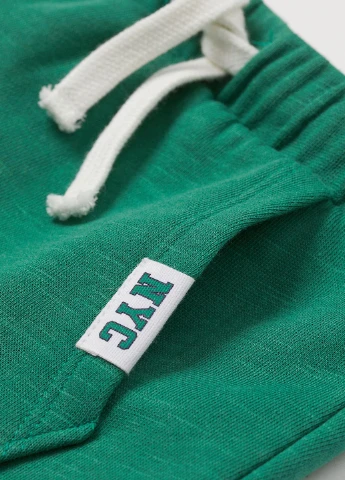Зеленые спортивные демисезонные брюки зауженные, джоггеры H&M