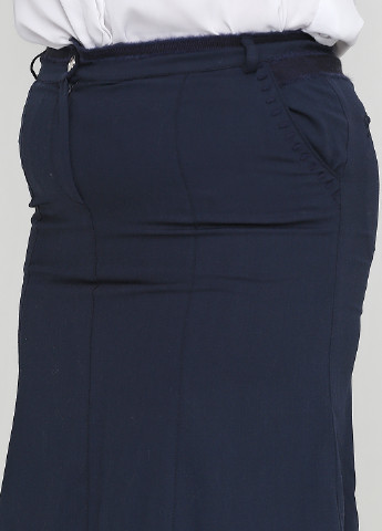 Темно-синяя офисная однотонная юбка Monica Magni колокол
