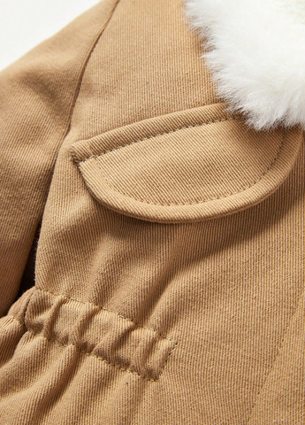 Бежевая зимняя куртка куртка-пальто SHEIN