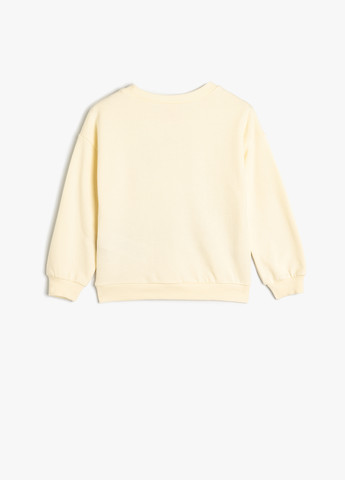 KOTON світшот малюнок молочний кежуал бавовна, трикотаж