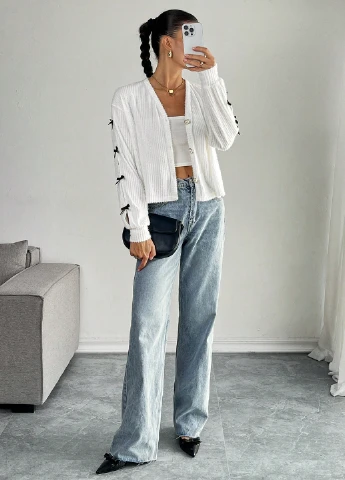 Белый демисезонный кардиган SHEIN