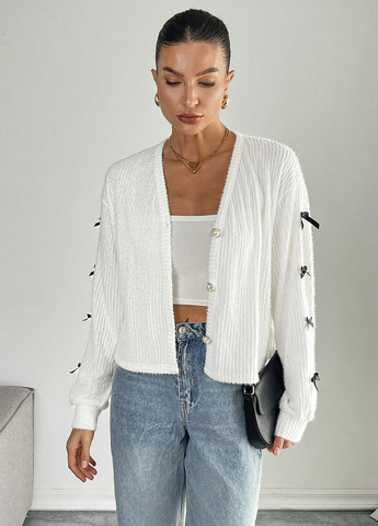 Белый демисезонный кардиган SHEIN