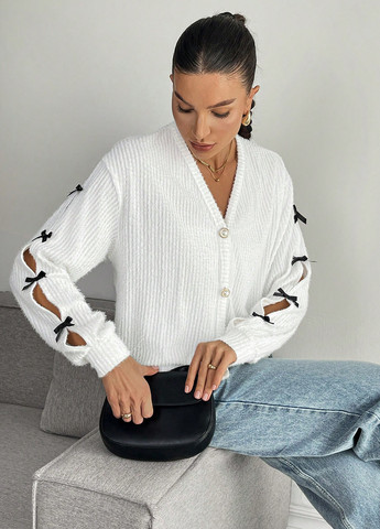 Белый демисезонный кардиган SHEIN