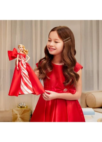 Кукла Barbie 2019 Holiday Doll Blonde Коллекционная Праздничная блондинка (FXF01) Mattel (255664959)