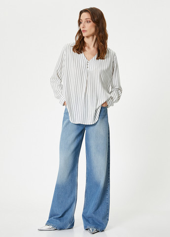 Комбинированная блуза KOTON