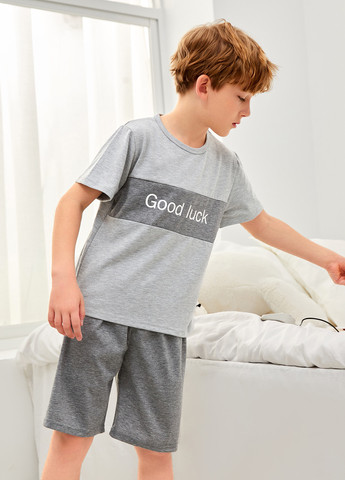 Сіра всесезон піжама (футболка, штани) футболка + штани SHEIN