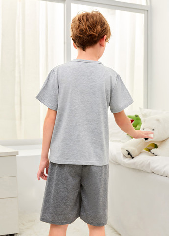 Сіра всесезон піжама (футболка, штани) футболка + штани SHEIN