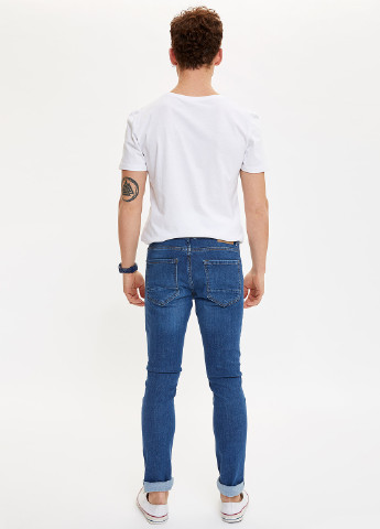 Штани DeFacto завужені сині джинсові