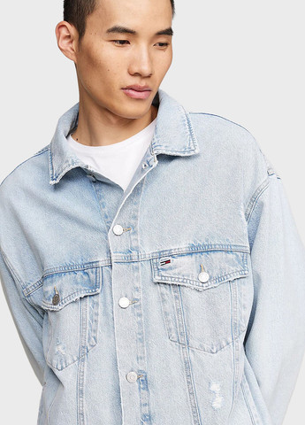 Голубая демисезонная куртка Tommy Jeans