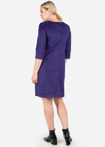 Фиолетовое кэжуал платье а-силуэт Seam однотонное