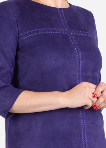 Фиолетовое кэжуал платье а-силуэт Seam однотонное