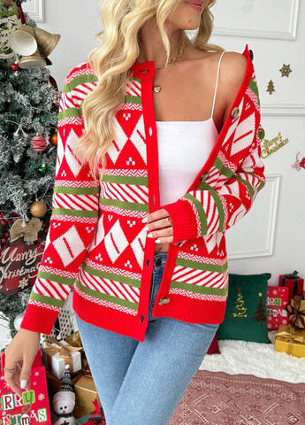 Красный демисезонный кардиган SHEIN