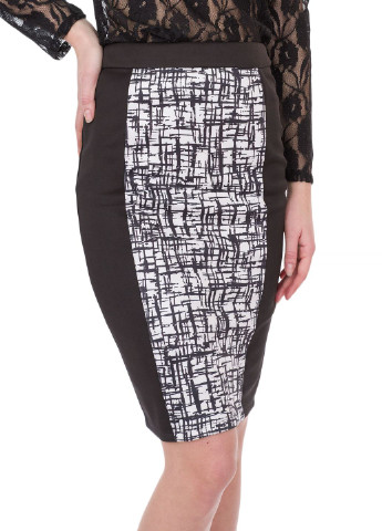 Черная с абстрактным узором спідниця жіноча KOTON