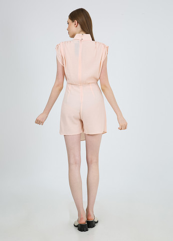 Комбинезон Casalini комбинезон-шорты однотонный пудровый кэжуал вискоза