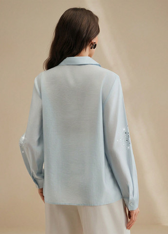 Голубая блуза SHEIN