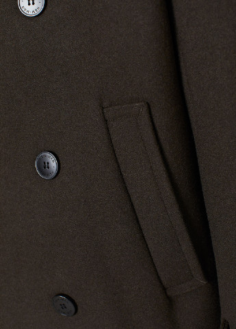Темно-коричневое демисезонное Пальто двубортное H&M