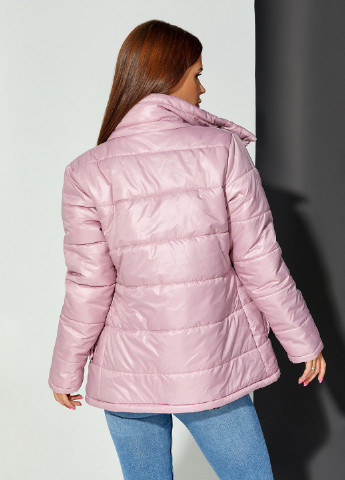 Розовая демисезонная куртка женская ISSA PLUS SA-311