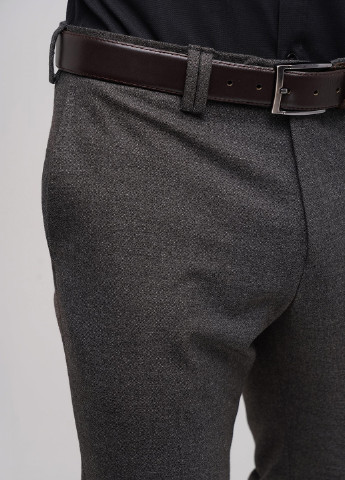 Темно-серые классические демисезонные зауженные брюки Trend Collection
