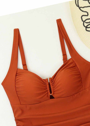 Коралловый летний купальник (лиф, трусики) танкини, раздельный SHEIN