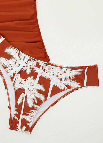 Коралловый летний купальник (лиф, трусики) танкини, раздельный SHEIN