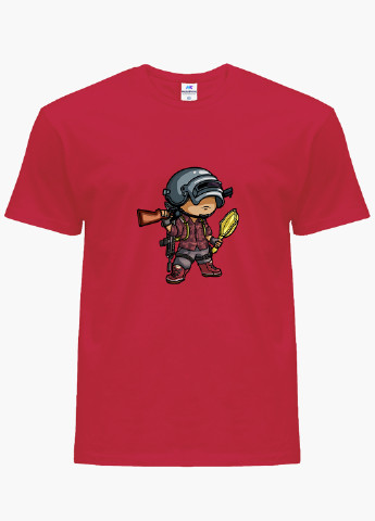 Красная демисезонная футболка детская пубг пабг (pubg)(9224-1710) MobiPrint