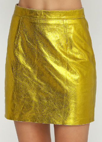 Желтая кэжуал однотонная юбка & Other Stories мини