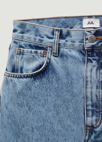 Голубая повседневная варенка юбка JUL карандаш