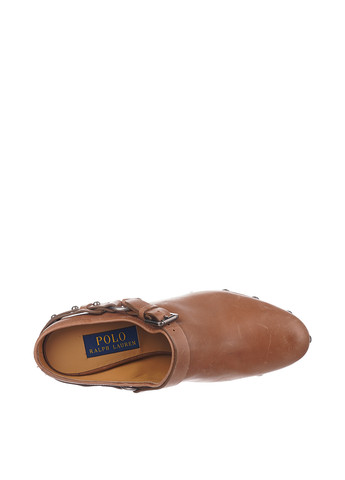 Светло-коричневые сабо Ralph Lauren на высоком каблуке с заклепками, с пряжкой