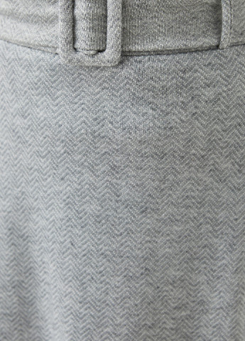 Серая кэжуал с геометрическим узором юбка KOTON а-силуэта (трапеция)