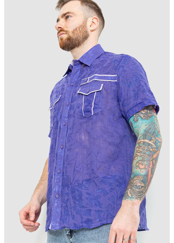 Фиолетовая кэжуал рубашка с абстрактным узором Ager