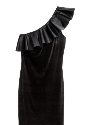 Чорна кежуал сукня H&M однотонна