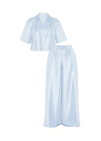 Светло-голубая всесезон пижама (рубашка, брюки) рубашка + брюки Victoria's Secret