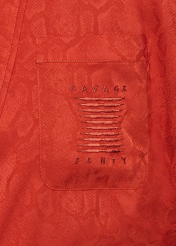 Терракотовая домашний рубашка змеиный Savage X Fenty