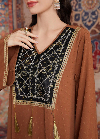 Коричнева кежуал сукня оверсайз SHEIN однотонна