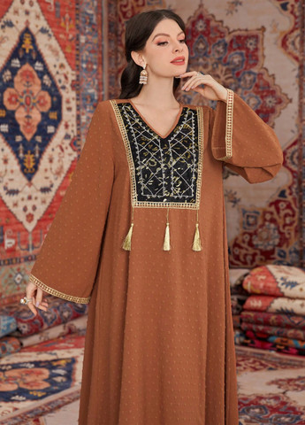 Коричнева кежуал сукня оверсайз SHEIN однотонна