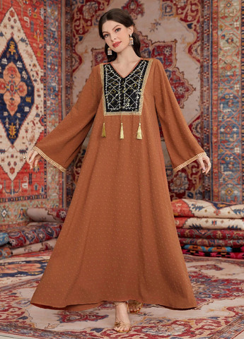 Коричнева кежуал сукня оверсайз SHEIN однотонна