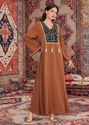 Коричнева кежуал сукня оверсайз SHEIN однотонна