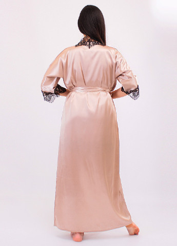 Светло-розовый демисезонный комплект (ночная рубашка, халат) Ghazel