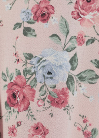 Светло-розовое кэжуал платье с оборками на рукавах H&M розы