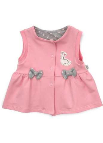Комбінований демісезонний набір дитячого одягу з бантиками (2624-68g-pink) Tongs