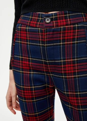 Брюки,синій в клітку, Pull & Bear (251912204)