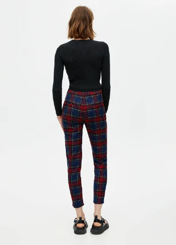Брюки,синій в клітку, Pull & Bear (251912204)