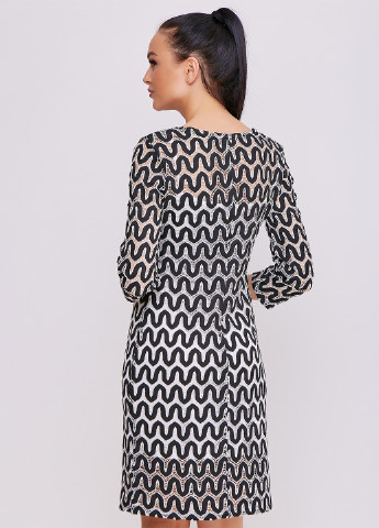 Черное кэжуал платье ST-Seventeen с абстрактным узором