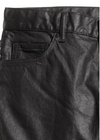 Джинси H&M прямі однотонні чорні джинсові бавовна