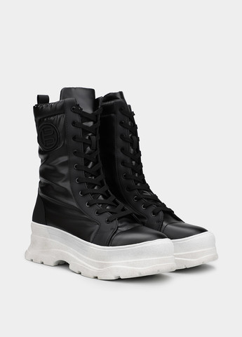 Осенние ботинки берцы Bagatt с белой подошвой тканевые, из искусственной кожи