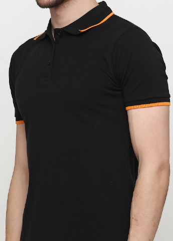 Черная футболка-поло для мужчин James & Nicholson однотонная