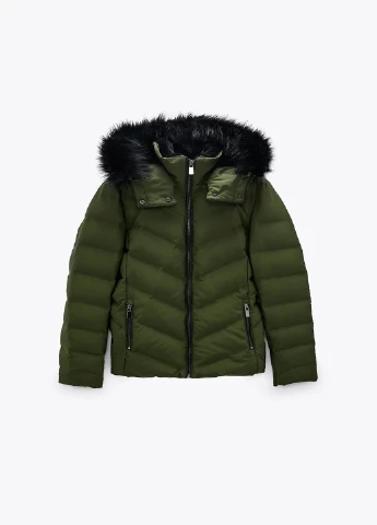 Зелена зимня куртка Zara