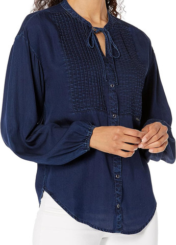 Темно-синяя демисезонная блуза Guess