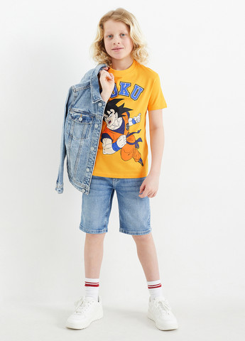 Желтая летняя футболка C&A