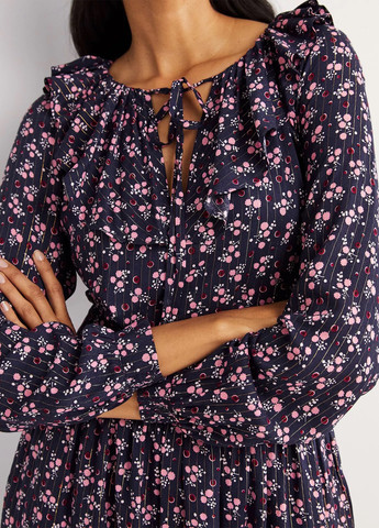Темно-синее кэжуал платье Boden с цветочным принтом